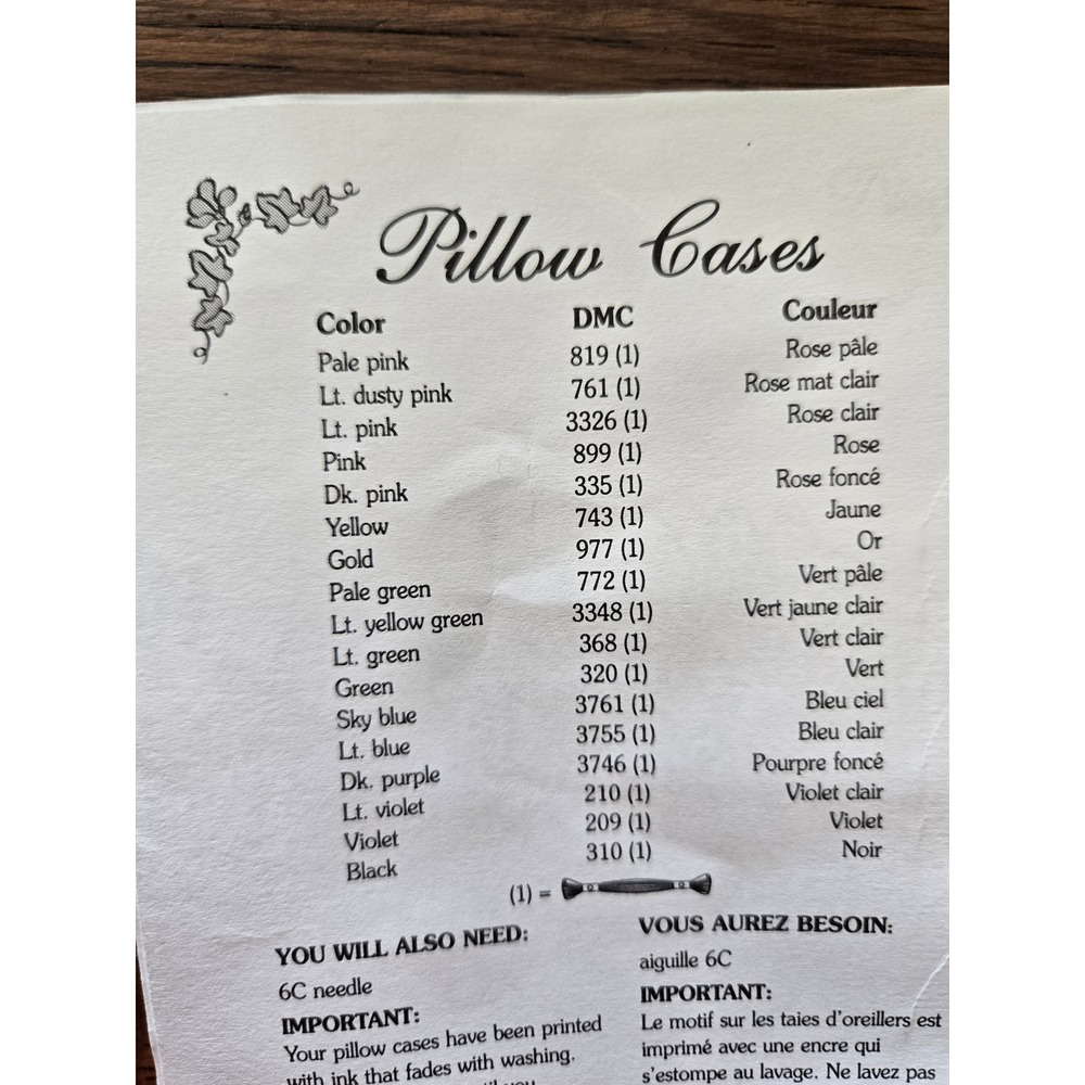 Dimensions Pillow Cases Two Stamped Cross Stitch Butterfly Floral Embroidery - Picture 4 of 5